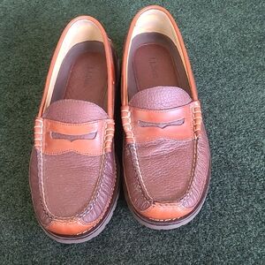 L.L. Bean Men's Brown Leather Loafers 10D